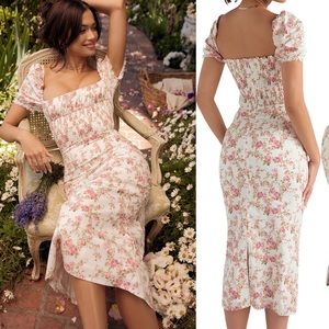 Bellucci Floral Smocked Midi Dress